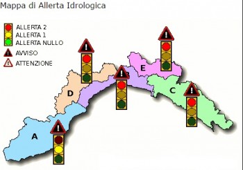 Allerta Meteo Liguria e Toscana