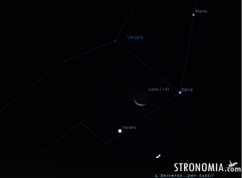 Congiunzione Luna-Venere, spettacolo nei cieli