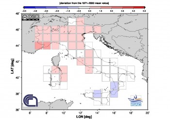 Inverno 2018-19: più caldo della norma al nord Italia, in media su buona parte del centro-sud