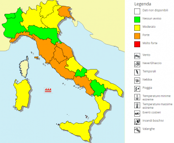 Temporali intensi e piogge diffuse, maltempo generale sull’Italia