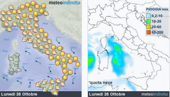 Previsioni meteo oggi: prime piogge in Sardegna, discreto altrove