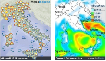 Italia nella morsa del ciclone: prossimi giorni freddo e maltempo!
