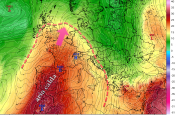 Caldo in risalita verso il centro Europa, massime già prossime ai 40°C