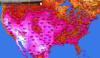 Caldo sopra media in molte aree degli States, temperature oltre i 45°C