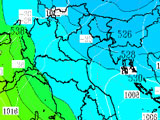 Temperatura Geopotenziale pressione al suolo a 500 hpa