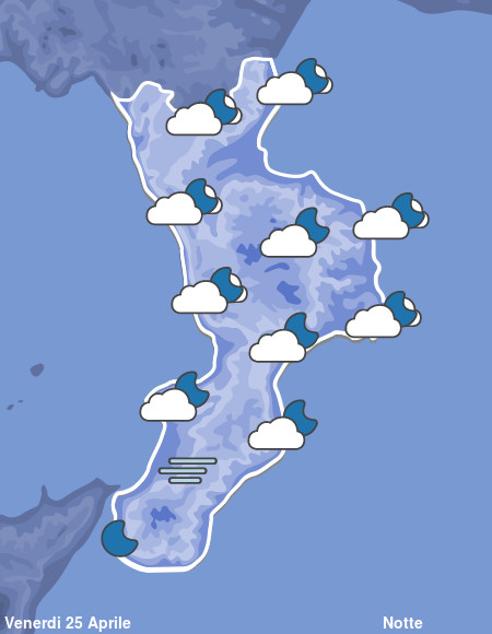 Previsioni Meteo Calabria Notte