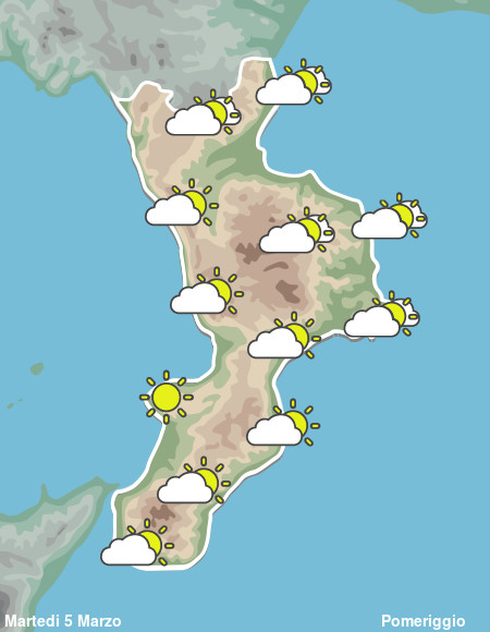 Previsioni Meteo Calabria Pomeriggio