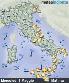 cartina meteo italia a 6 Giorni - Mattina
