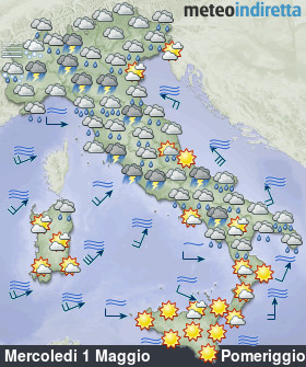 cartina meteo italia a 6 Giorni - Pomeriggio