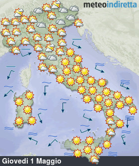 meteo italia Domani