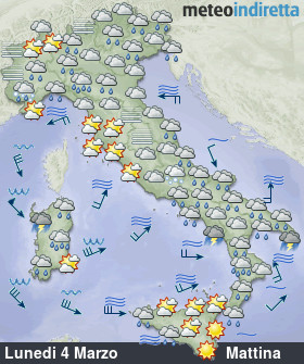 cartina meteo italia Domani - Mattina