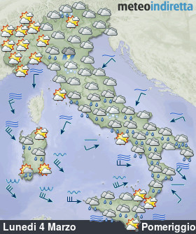 cartina meteo italia Domani - Pomeriggio