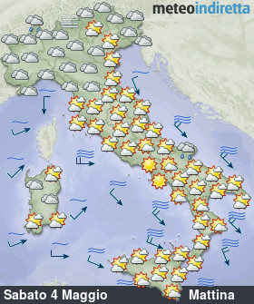 cartina meteo italia Domani - Mattina
