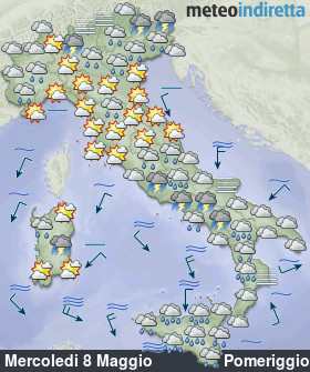 cartina meteo italia DopoDomani - Pomeriggio