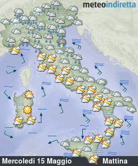 cartina meteo italia a 7 Giorni - Mattina