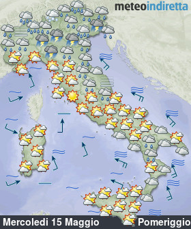 cartina meteo italia a 7 Giorni - Pomeriggio