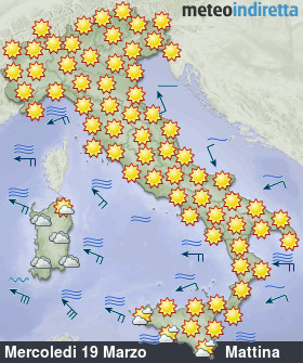 cartina meteo italia a 4 Giorni - Mattina