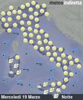 cartina meteo italia a 4 Giorni - Notte