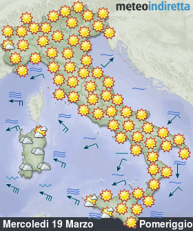 cartina meteo italia a 4 Giorni - Pomeriggio