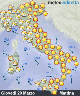 cartina meteo italia a 6 Giorni - Mattina
