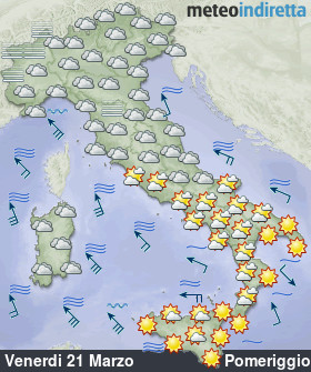 cartina meteo italia Oggi - Pomeriggio