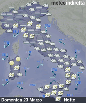 cartina meteo italia DopoDomani - Notte