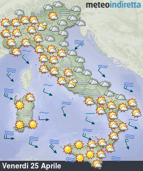 meteo italia Oggi
