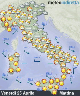 cartina meteo italia Oggi - Mattina