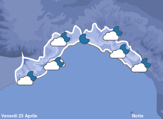 Previsioni Meteo Liguria Notte