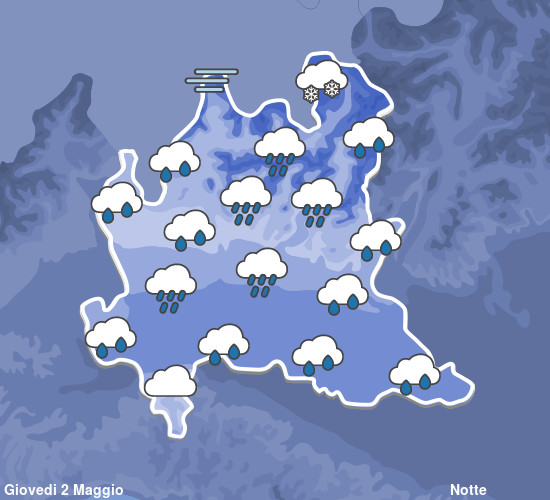 Previsioni Meteo Lombardia Notte