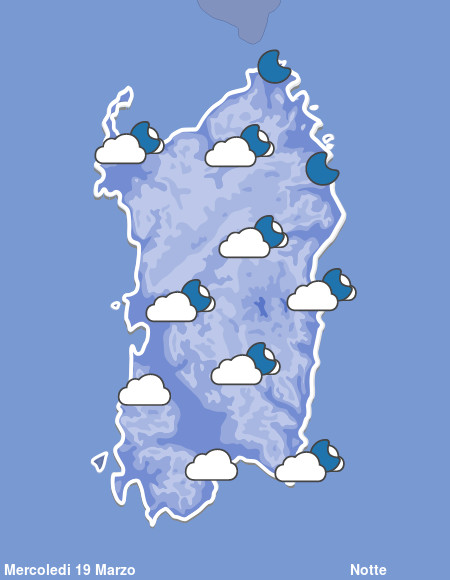 Previsioni Meteo Sardegna Notte