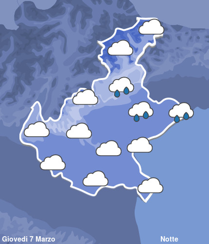 Previsioni Meteo Veneto Notte